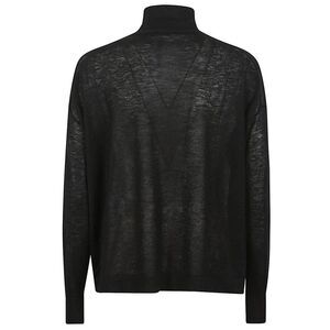 CT PLAGE Women's Sheer Turtleneck Sweater Women BLACK Sweaters & Knitwear